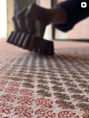 Traditional wooden hand printing blocks from Jaipur